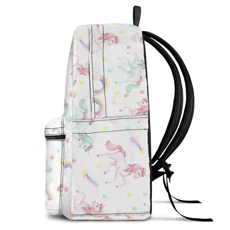 Monogram Letter School - Personalized Canvas Backpack