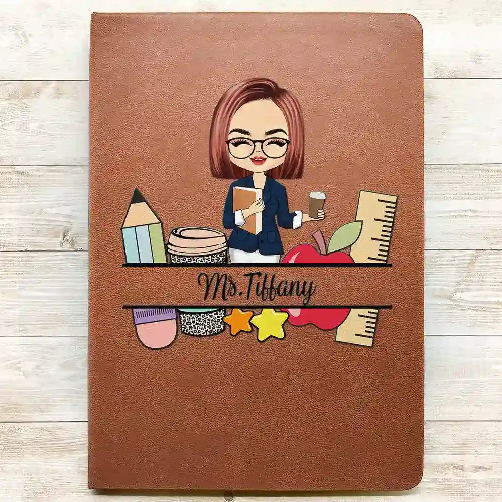 Teacher Name - Personalized Leather Journal