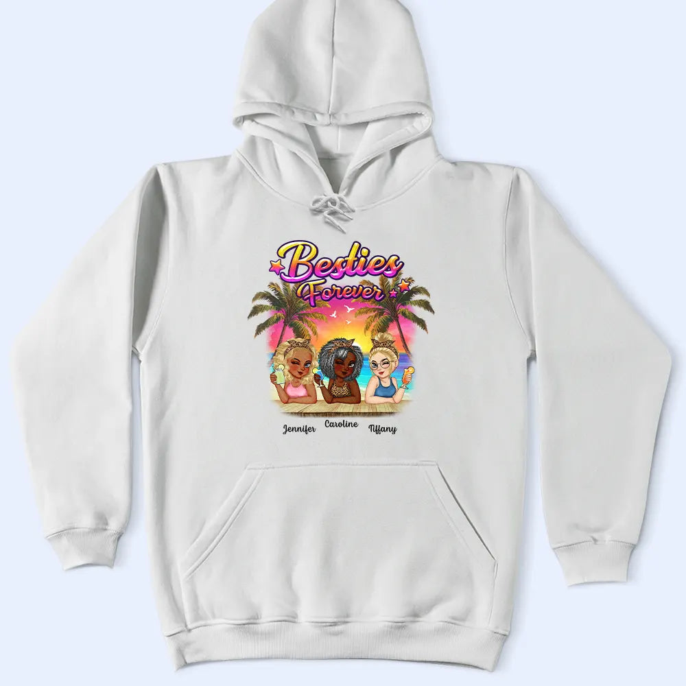 Besties Forever Summer Beach Vibe - Personalized T Shirt