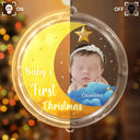 New baby, New Dad, New Mom - Custom Photo New Baby's First Christmas - Personalized LED Pendant Light