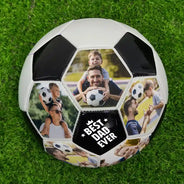 Custom Photo Best Coach Ever Best Dad Ever - Personalized Soccer Ball