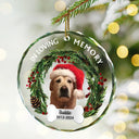 Custom Photo In Loving Memory - Personalized Circle Glass Ornament