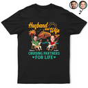Custom Photo Couple Cruising Partners For Life - Personalized T Shirt