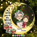 I Love You To The Moon And Back Grandma Grandkids - Personalized Custom Shaped Acrylic Ornament