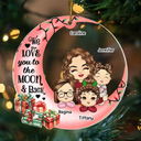 I Love You To The Moon And Back Grandma Grandkids - Personalized Custom Shaped Acrylic Ornament