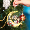 I Love You To The Moon And Back Grandma Grandkids - Personalized Custom Shaped Acrylic Ornament