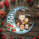 I Love You To The Moon And Back Grandma Grandkids - Personalized Custom Shaped Acrylic Ornament