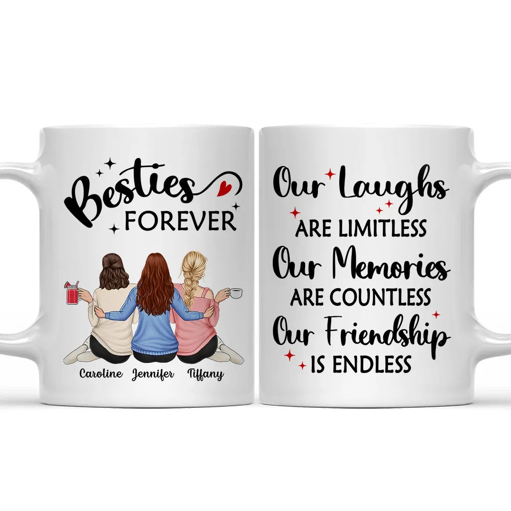 Nos souvenirs sont innombrables, notre amitié est sans fin - Mug personnalisé 
