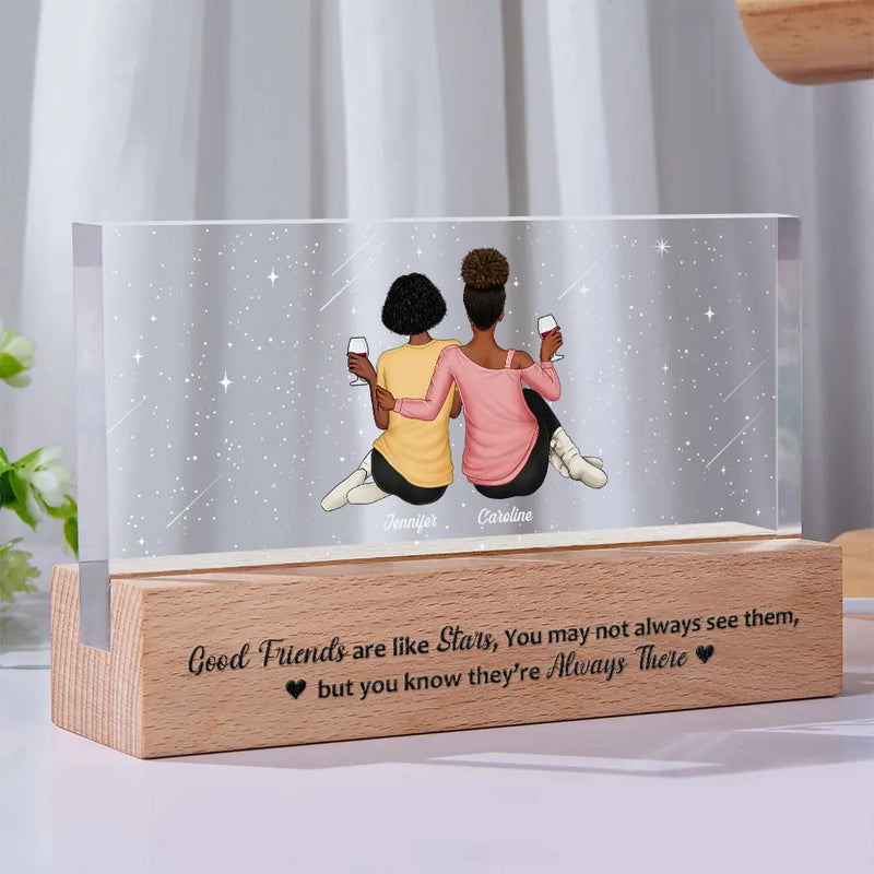 Nos souvenirs sont innombrables, notre amitié est sans fin - Lumière LED rectangulaire personnalisée 