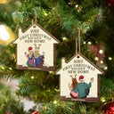 Gift For Couples - First Christmas In Our New Home - Personalized Custom Shaped Wooden Ornament