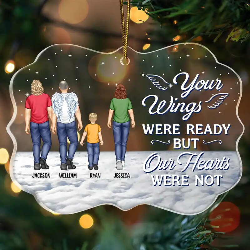 Family - You Never Walk Alone I'm Always With You - Personalized Medallion Acrylic Ornament