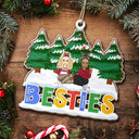 Gift For Bestie, Gifts For Colleagues - Christmas Friends Always Better Together - Personalized Wooden Cutout Ornament