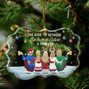 Gift For Brothers, Gift For Sisters, Family - The Love Between Brothers & Sisters Is Forever - Personalized Medallion Glass Ornament