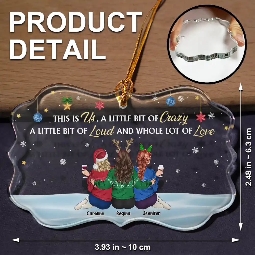 Gift For Brothers, Gift For Sisters, Family - The Love Between Brothers & Sisters Is Forever - Personalized Medallion Glass Ornament