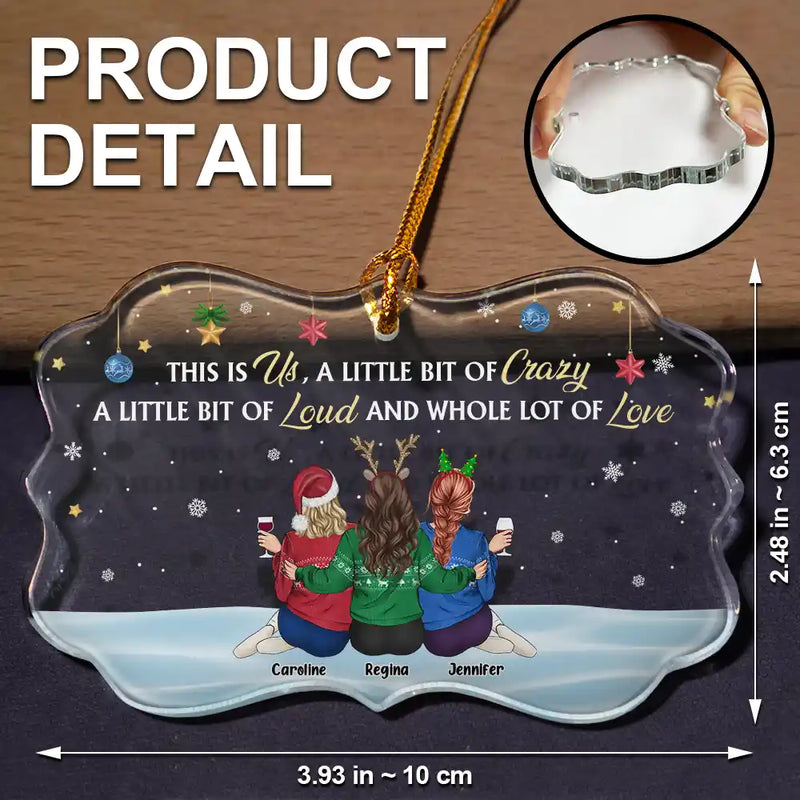 Gift For Brothers, Gift For Sisters, Family - The Love Between Brothers & Sisters Is Forever - Personalized Medallion Glass Ornament