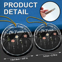 Gift For Bestie - Birth Flower Grow An Old Friend - Personalized Glass Ornament