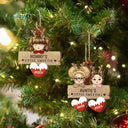 Gift For Grandma, Gift For Grandpa, Gift For Mother, Gift For Father - Grandma's Grandpa's Mom's Dad's Little Sweeties - Personalized Wooden Cutout Ornament