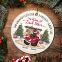 Christmas,Gift For Brothers,Gift For Sisters,Happy - The Greatest Gift Our Parents Gave Us Was Each Other - Personalized Circle Ceramic Ornament