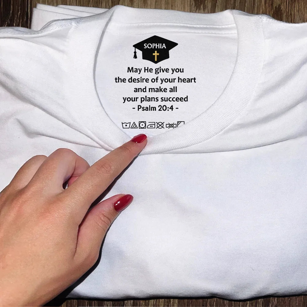 Graduation,Happy,Gift For Kids,Gift For Daughter,Gift For Son,Gift For Sibling,Gift For Sisters,Gift For Brothers,Gift For Bestie,Christian - Faith Over Fear Bible Verse - Personalized T Shirt