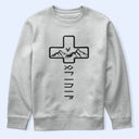 Christian,Gift For Men,Gift For Father,Gift For Husband,Gift For Boyfriend,Gift For Yourself,Gift For Grandpa,Gift For Brothers,Non-Eng,Icon,Confident - Faithful Cross And Name In Viking Runes - Personalized T Shirt