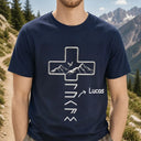 Christian,Gift For Men,Gift For Father,Gift For Husband,Gift For Boyfriend,Gift For Yourself,Gift For Grandpa,Gift For Brothers,Non-Eng,Icon,Confident - Faithful Cross And Name In Viking Runes - Personalized T Shirt