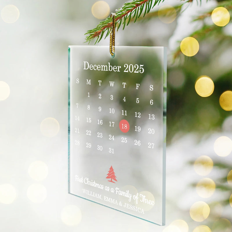 Gift For Couples,Gift For Husband,Gift For Wife,Gift For Boyfriend,Gift For Girlfriend,Family,Love,Gift For Mother,Gift For Father,New Dad,New baby,New Mom,Anniversary - First Anniversary Our Love Keepsake - Personalized Custom Shaped Acrylic Ornament