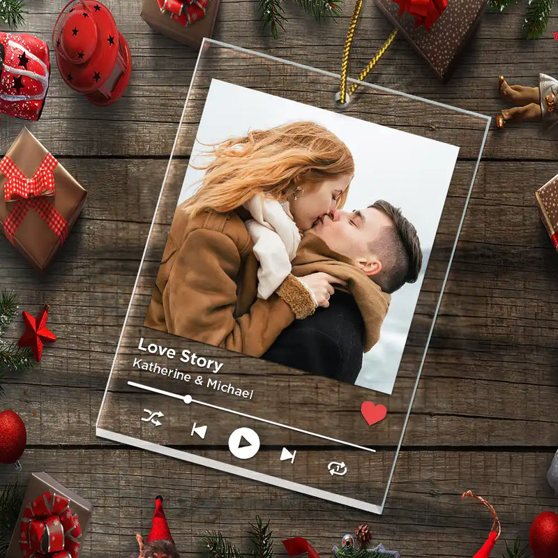 Gift For Couples,Gift For Husband,Gift For Wife,Gift For Boyfriend,Gift For Girlfriend,Family,Love - Family Our Love Keepsake - Personalized Custom Shaped Acrylic Ornament