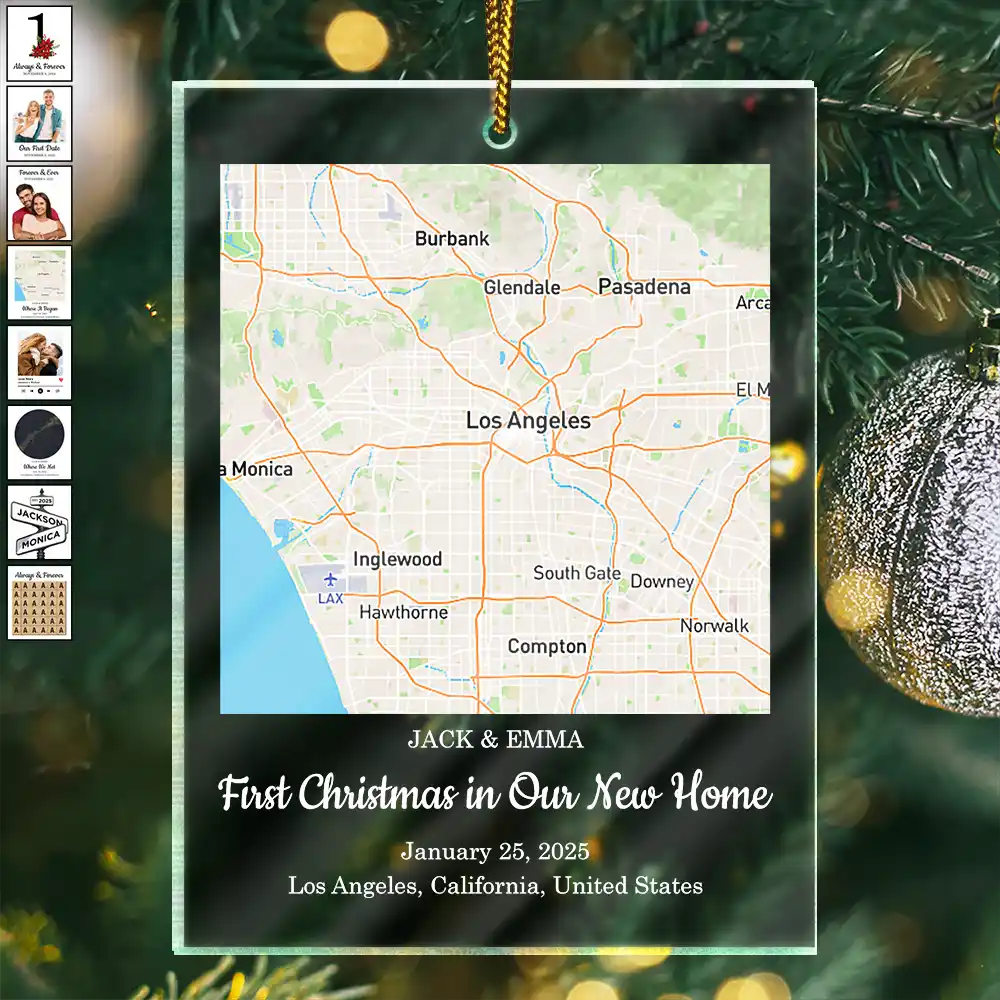 Souvenir de famille, notre amour - Ornement acrylique personnalisé en forme de cœur 