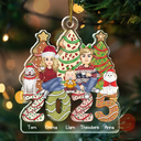 Family Cake, Cookie Trees Christmas Gift For Parent, Kid, Baby - Personalized Cutout Acrylic Ornament