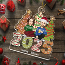Family Cake, Cookie Trees Christmas Gift For Parent, Kid, Baby - Personalized Cutout Acrylic Ornament