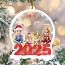 Love, Family, Christmas - Family 3D Effect - Personalized Custom Shaped Acrylic Ornament