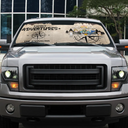 Camping,Campsite,Happy - Family Adventures Camping - Personalized Auto Sunshade