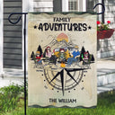 Family Adventures Camping - Personalized Flag