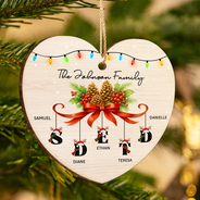 Love, Family, Christmas - Family Alphabet - Personalized Custom Shaped Wooden Ornament