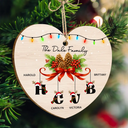 Love, Family, Christmas - Family Alphabet - Personalized Custom Shaped Wooden Ornament