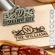 Happy,Family - Family Branding Name Monogram - Personalized Grilling Branding Stamp