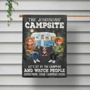 Family,Camping,Campsite,Happy - Family Campsite Making Memories Together - Personalized Flag