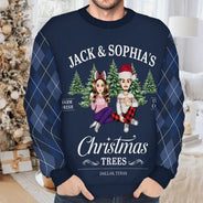 Gift For Couples,Gift For Husband,Gift For Wife,Gift For Boyfriend,Gift For Girlfriend,Gift For Yourself,Gift For Women,Gift For Men,Gift For Mother,Gift For Father,Gift For Grandpa,Gift For Grandma,Family,Pet Lovers,Cat Lovers,Dog Mom,Dog Dad,Dog Couple,Cat Mom,Cat Dad,Cat Couple,Dog Lovers,Pet Mom,Pet Dad,Pet Couple,Happy,Christmas - Family Christmas Tree Farm Fresh - Personalized Unisex Ugly Sweater