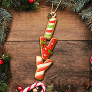 Custom Letter With Name For Family Kids - Personalized Custom Shaped Wooden Ornament