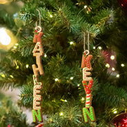 Custom Letter With Name For Family Kids - Personalized Custom Shaped Wooden Ornament
