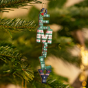 Family, Gift For Couples, Gift For Yourself, Happy - Family Couple Bestie Knitted Effect Name - Personalized Custom Shaped Wooden Ornament