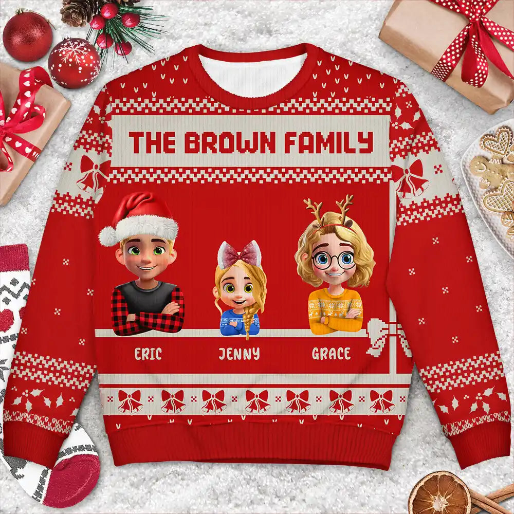 Christmas,Family,Pet Lovers - Family Is The Greatest Gift - Personalized Unisex Ugly Sweater