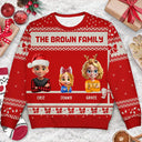 Christmas,Family,Pet Lovers - Family Is The Greatest Gift - Personalized Unisex Ugly Sweater