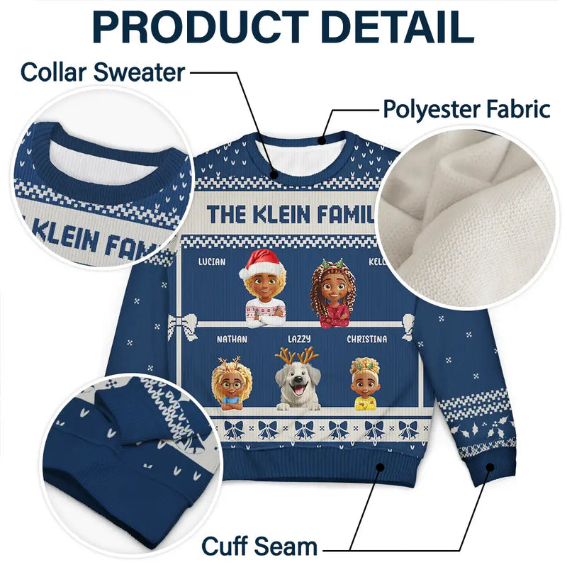 Christmas,Family,Pet Lovers - Family Is The Greatest Gift - Personalized Unisex Ugly Sweater