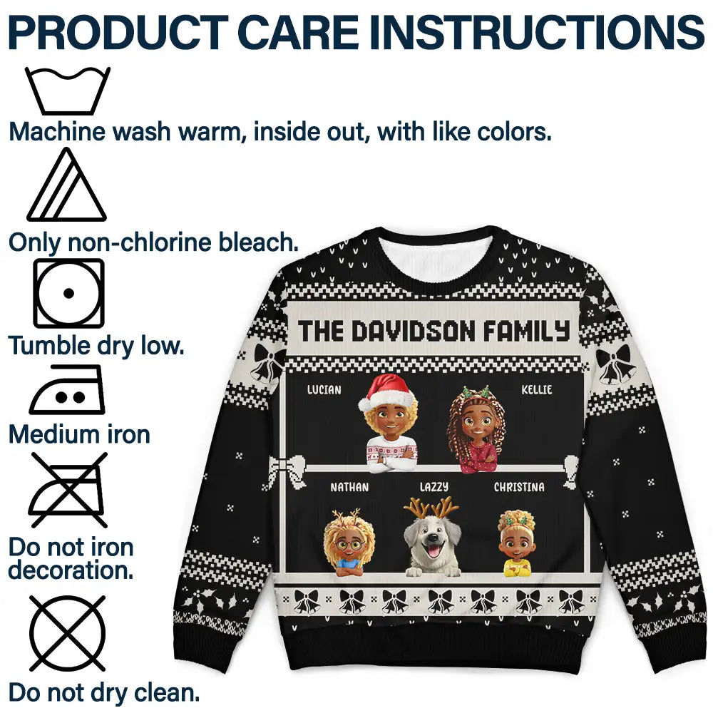 Christmas,Family,Pet Lovers - Family Is The Greatest Gift - Personalized Unisex Ugly Sweater