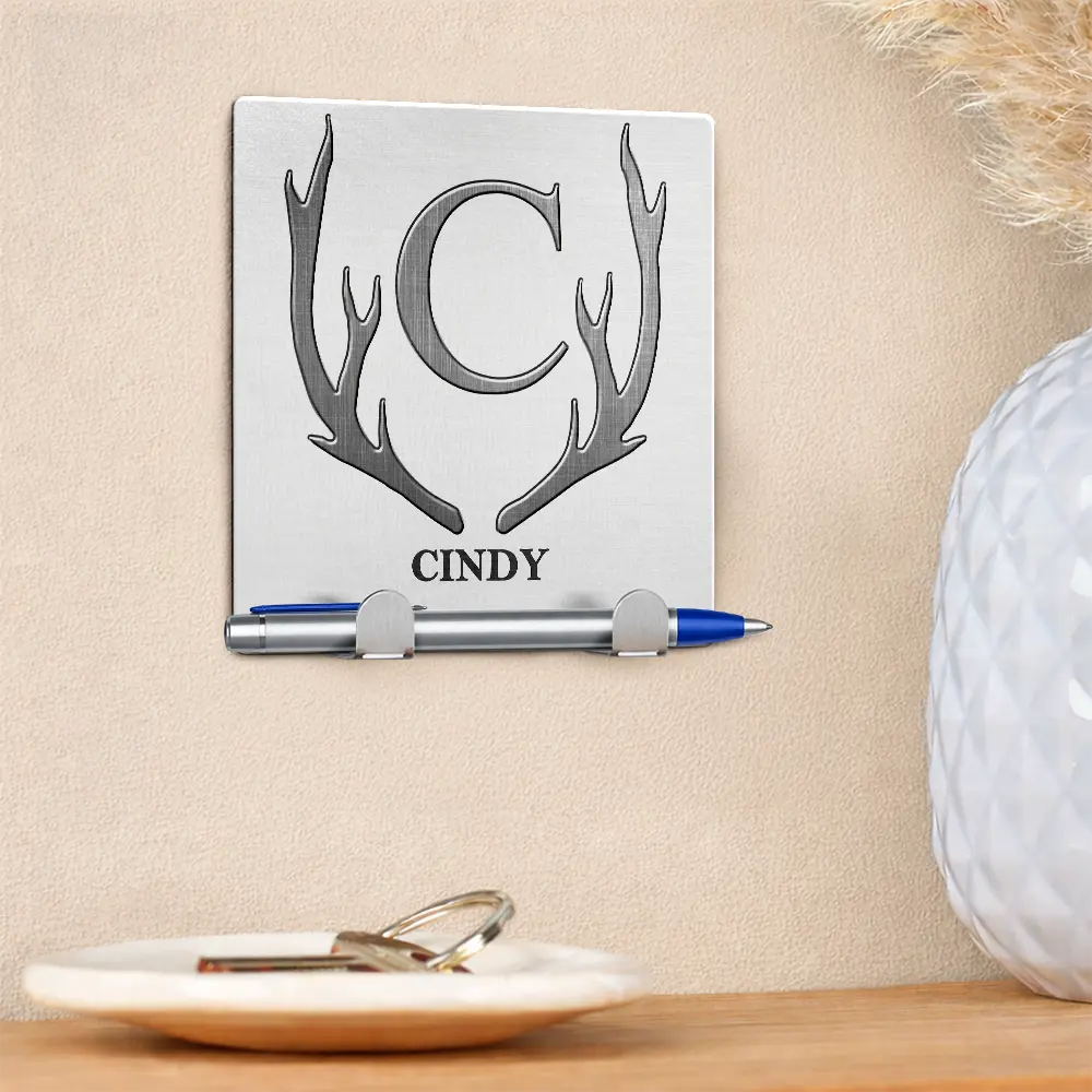 Gift For Couples,Family,Happy - Family Monogram Name Couple Initial - Personalized Mini Key Hook