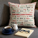 Sentimental, Christmas, Family, Custom Text - Family Name Christmas - Personalized Pillow
