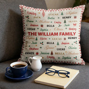 Sentimental, Christmas, Family, Custom Text - Family Name Christmas - Personalized Pillow