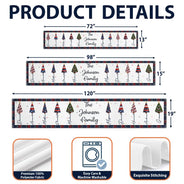 Sentimental,America 250th,Christmas,Family,Icon - Family Stars & Stripes Christmas Trees - Personalized Table Runner