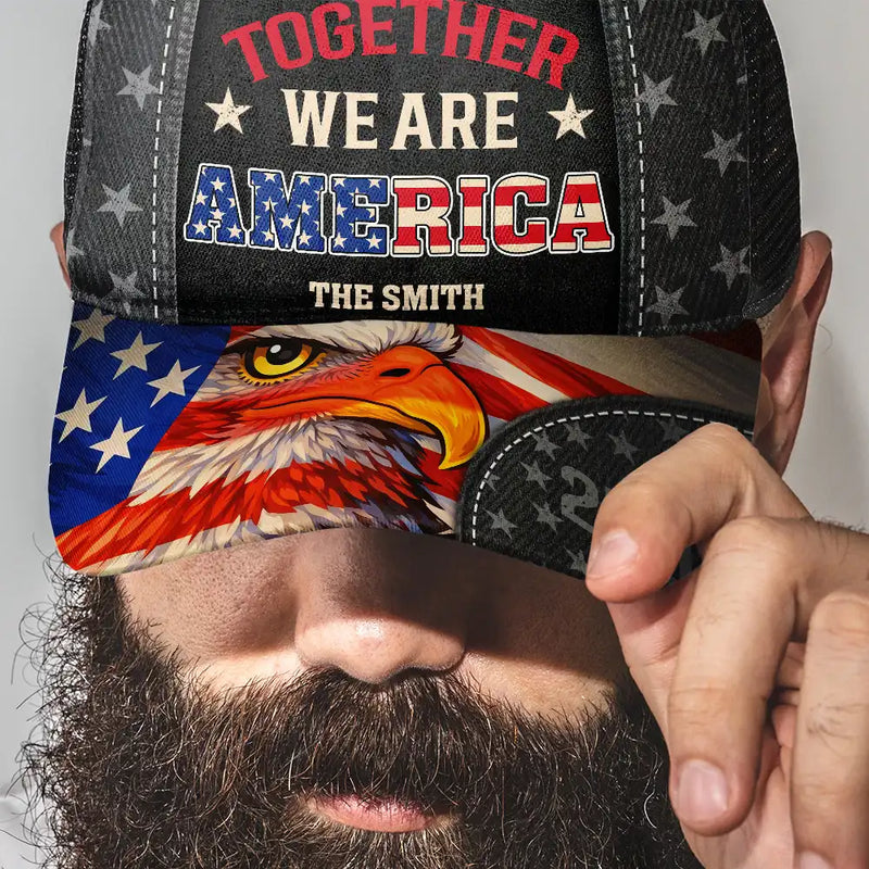 Gift For Couples,Gift For Husband,Gift For Wife,Gift For Boyfriend,Gift For Girlfriend,Parents,Gift For Yourself,Gift For Women,Gift For Men,Gift For Mother,Gift For Father,Gift For Daughter,Gift For Son,Family,Independence Day,America 250th,Happy - Family Together We Are America 250 - Personalized Mesh-back Casual Cap